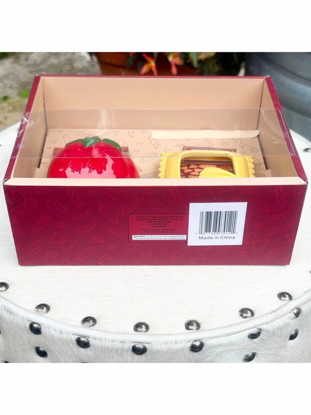 Mellow & Mod Italian Foodie Photo Holders Tomato & Pasta Picture Frame Gift Set
